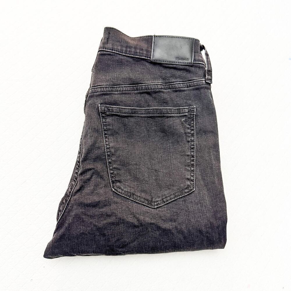 Madewell 9" Mid-Rise Skinny Charcoal Black Wash Denim Jeans Size 29